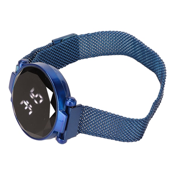 Kvinnor LED watch LED-pekskärm Stor skärm Hållbar legering Modedesign Digital LED- watch för flickor Kvinnor Vuxen Blå