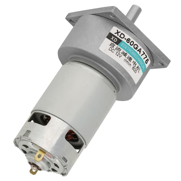 35W Micro DC metalgearmotor hastighedsjusterbar CW/CCW (12V 600rpm)