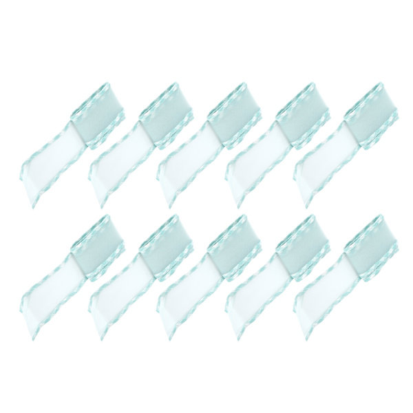10 Yards Kantbånd Polyester Tyll for Klestilbehør DIY Hodeplagg Hår 2.6in Cyan-C4