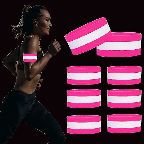Set med 8 Dubbla Reflexband, Reflexarmband 40 X 4 Cm För Utomhusjogging, Cykling, Vandring, Motorcykelkörning Eller Löpning