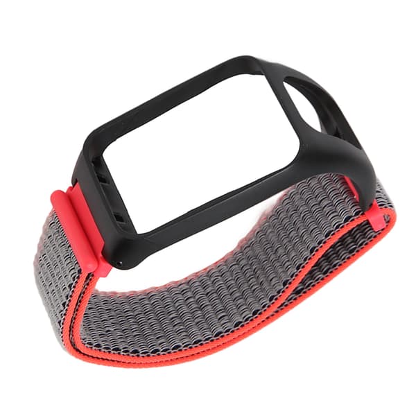 2 i 1 elastisk flettet nylon sportsurrem erstatningsurrem tilbehør til TOMTOM Runner3 blålig rød