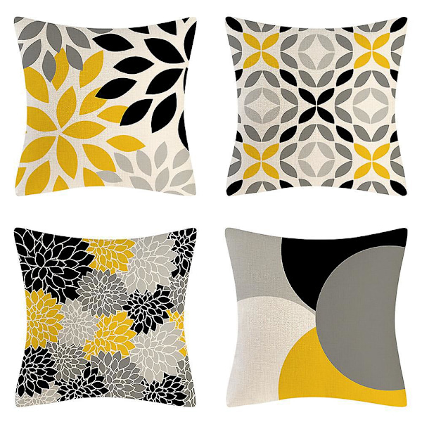 Sett med 4 stk Putetrekk 45 x 45 cm Dekorativt Enkelt Putetrekk Bil Sofa Hjemmeinnredning for Hjemmedekorasjon