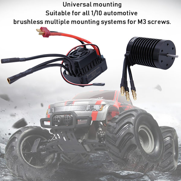 Surpass F540 4mm kullattu banaani liitin harjaton moottori 60A vedenpitävä harjaton ESC-sarja (4370KV)
