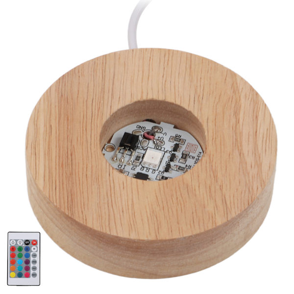 LED-ljusbas Trämaterial Miljövänlig Elegant stil Robust Hållbar Bred applikationsfärg LED-bas