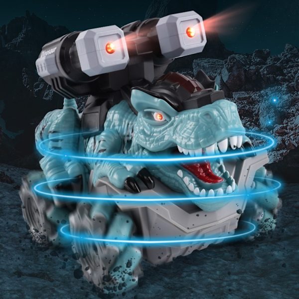 Kauko-ohjattava auto Dinosaurus Lelut 2.4 GHz Monster Truck 360° Pyörivä Temppuauto Maasto RC Autot Lahjat Lapsille Pojille Tytöille