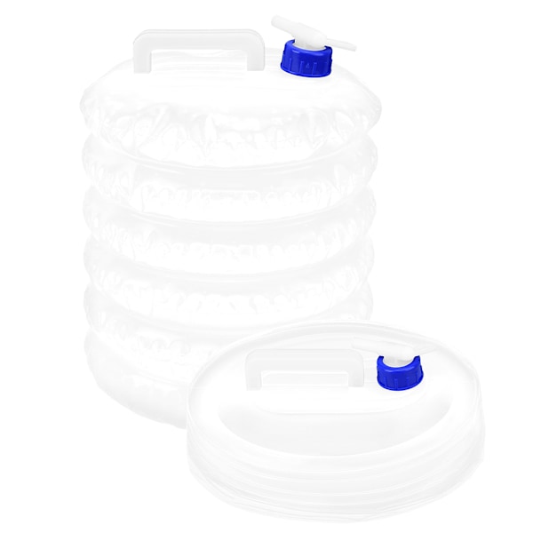 2PCS 15L Utomhus Bekväm PE Fällbar Vattenpåse Camping Jakt Bil Fällbar Hink