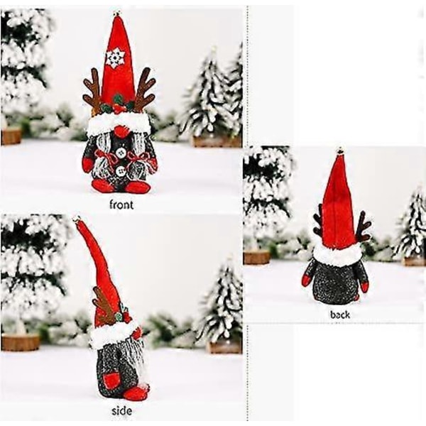 Jule Gnome Plys Elf Dekorationer - Håndlavet Skandinavisk Tomte til Juledekorationer