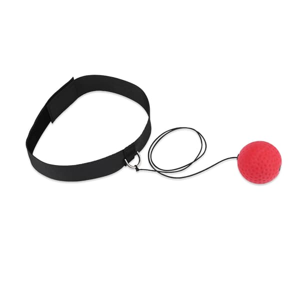 Boxningsutrustning Fight Punch Reflexboll med Pannband för Träning Boxning Stress Relief Röd