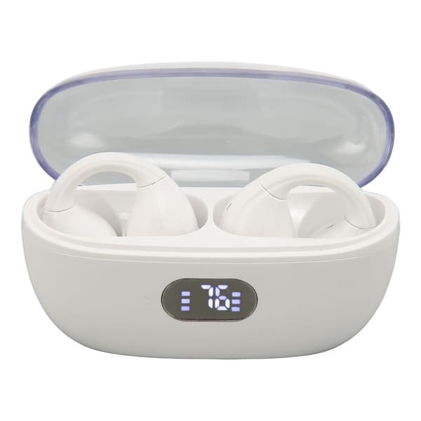 Clip On ørepropper Bluetooth 5.3 IPX4 vanntett benledning støyreduksjon trådløse åpne ørepropper for sport og reise