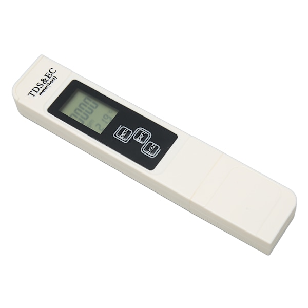 Vattenprovare 3 knappar 3 i 1 Vit horisontell display Bakgrundsbelysningsfunktion Bärbar EC-termometer för vattenbruk