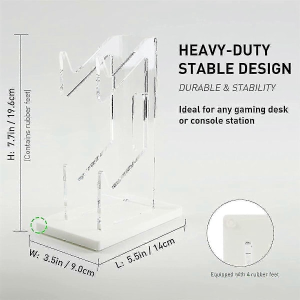 Dobbelt Spillkontrollerholder Akryl Gamepad Displaystøtte For Switch Pro/ / Joystick Rack St