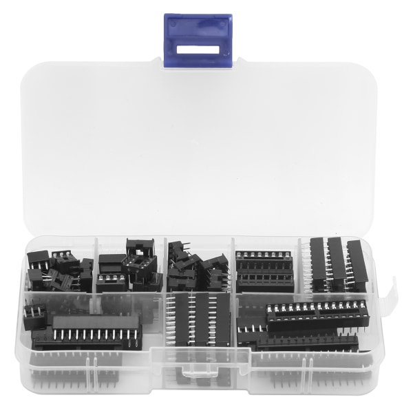 66 stk IC-stikkontakter Adapter InLine DIY elektronisk komponent 6 8 14 16 18 20 24 28Pin