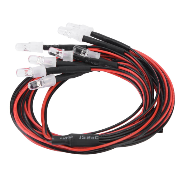 8kpl 5mm ajo- ja takavalot LED-valot RC-mallin Drift-auton lisävaruste