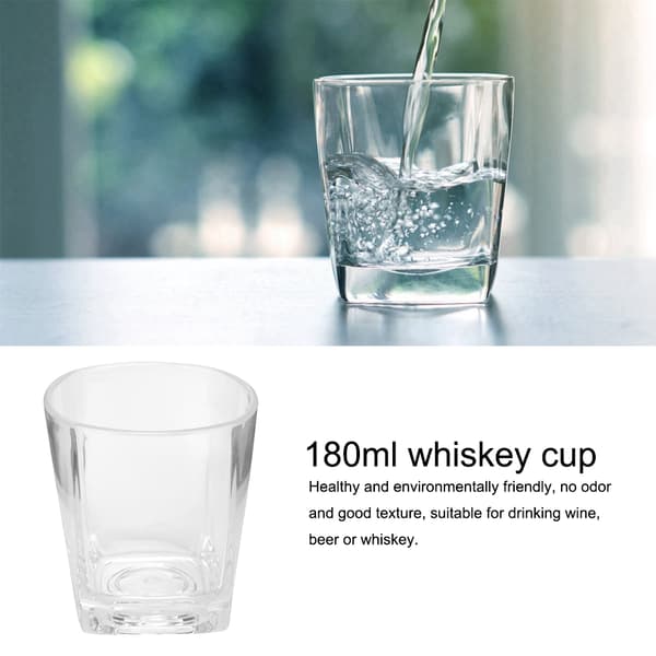 180 ml Akryl Miljövänlig Whiskykopp Vin Öl Drickmugg Bartillbehör (8007)