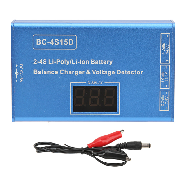 RC balanselader for 2S 3S 4S 25W Høynøyaktig Lipo batterilader med spenningsdisplay for modellfly uten adapter