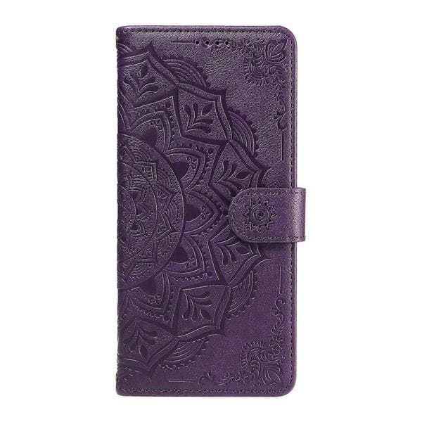 Kompatibel med iPhone 16e / iPhone 17e Pungcover Præget Mandala Mønster PU Læder + TPU Cover med Håndledsrem