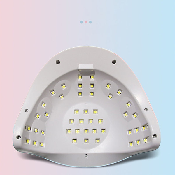 220W Nail Art Lampe Dobbelt Lyskilde Perle Digital Timing Manicure Quick Dry Polish Lim Light