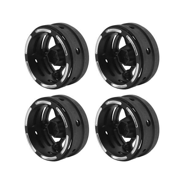 4 kpl Hub RC-pyörän vanne 1,9 tuumaa Kauko-ohjattava hiilikuitu musta pyörän vanne Axial 1/10 RC-autolle Tyyppi 1