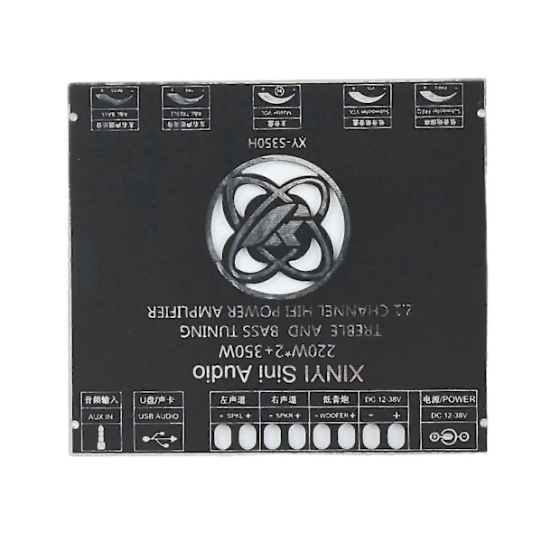 XY-S350H 2.1 Kanal TPA3251 Bluetooth Effektforstærker Board Høj Bas Subwoofer 220Wx2+350W-B16