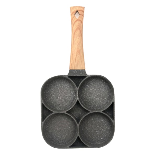 Æggestegepande Pandekagepande Nonstick 4 Kopper Stegt Ægpande Aluminium Komfur Bakelite Håndtag Til Morgenmad