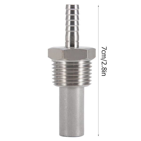 1/2" MPT Oksygenstein 1/4' Barb Inline Carbonation Aeration Homebrew Stone (0,5 mikron)