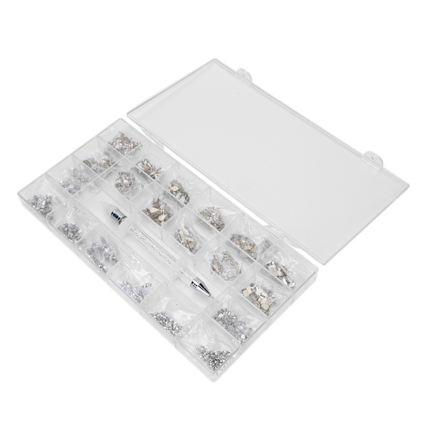 DIY Nail Art Strass Glänsande Utsökt Platt Botten Glas Nagel Strass Dekoration