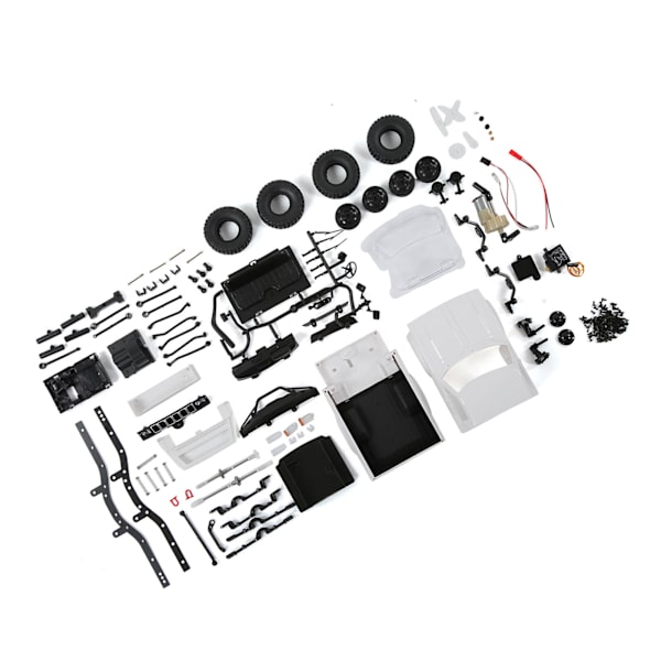 C24 2.4G DIY RC-autopaketti 4WD Kauko-ohjattava telaketjuauto Maastoajoneuvo Autot Lasten lelut