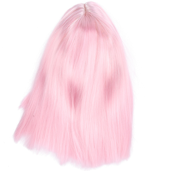 Lyhyt suora hiusperuukki Hengittävä elastinen hihnaperuukki juhliin Cosplay-elämään 35cm / 13.8inPink
