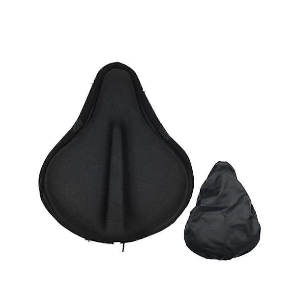 Cykel sadelöverdrag stor - Memory Foam och extra mjuk gel sittdyna med vattentätt överdrag, med dragsko, för mountainbike, motionscykel