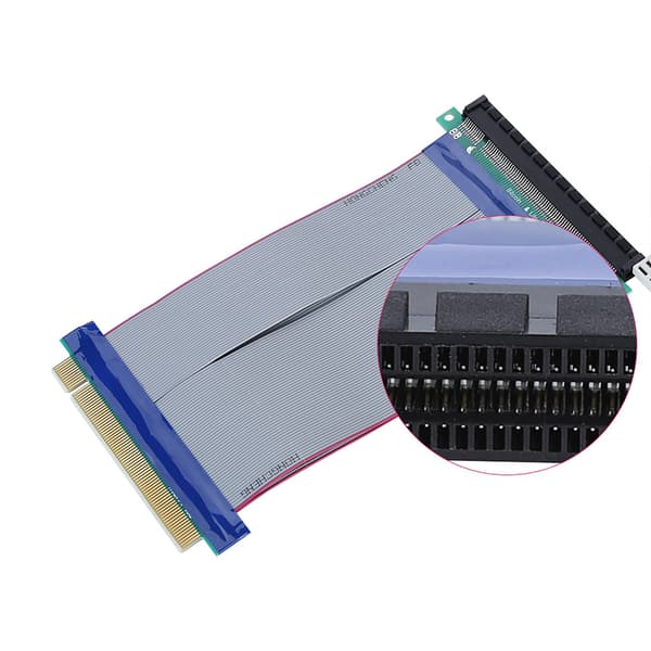 19CM PCI-E Riser Card Extender PCI-E 16X Blødt Fladt Forlængerkabel