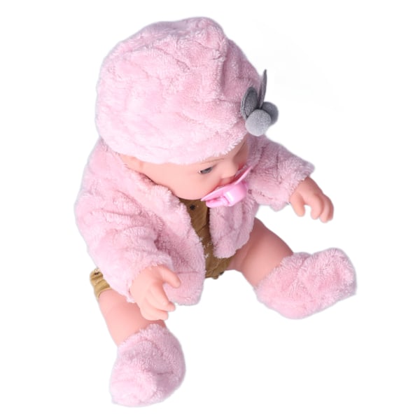 Realistisk Reborn Baby Doll Fashion 12in Vaskbar Hvit Jente Myk Kropp Leke for Barn BursdagsgaveQ12G-003C-026 Rosa