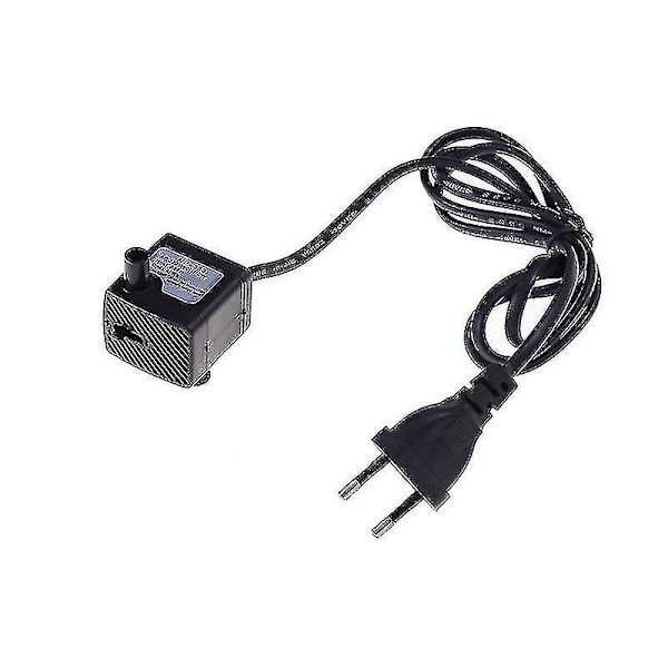 EU-kontakt Dränkbar Vattenpump Akvarium Fontän Luft Fiskdamm Tank AC 220V-B7