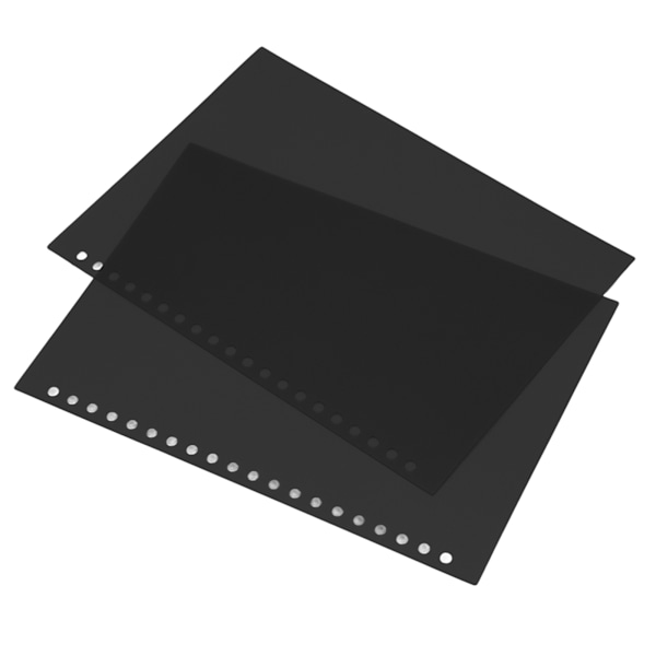 50 stk arkbeskytter papirinnbundet omslag matt A5 20 hull PP plast for presentasjon svart