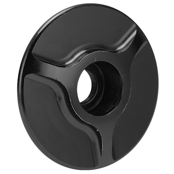 Aluminium gevindløst frempind headset cover til MTB mountainbike, sort