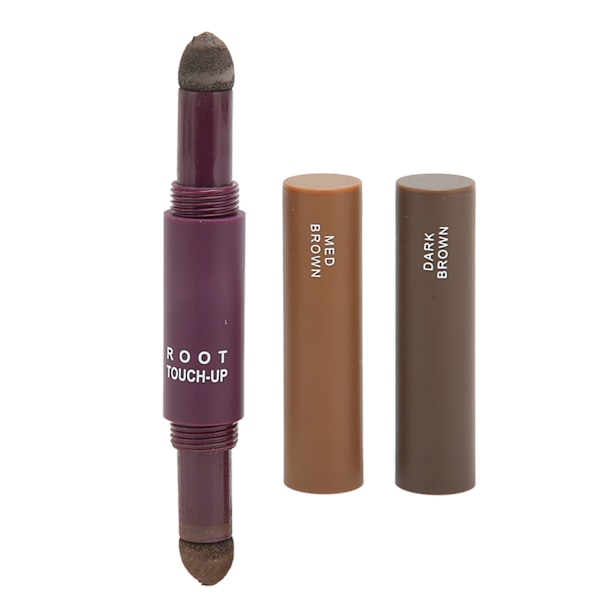 Hårlinjepulver Stick Root Concealer Engångs Dubbelsidig Grå Hårfärgpen Medium Mörkbrun 6g