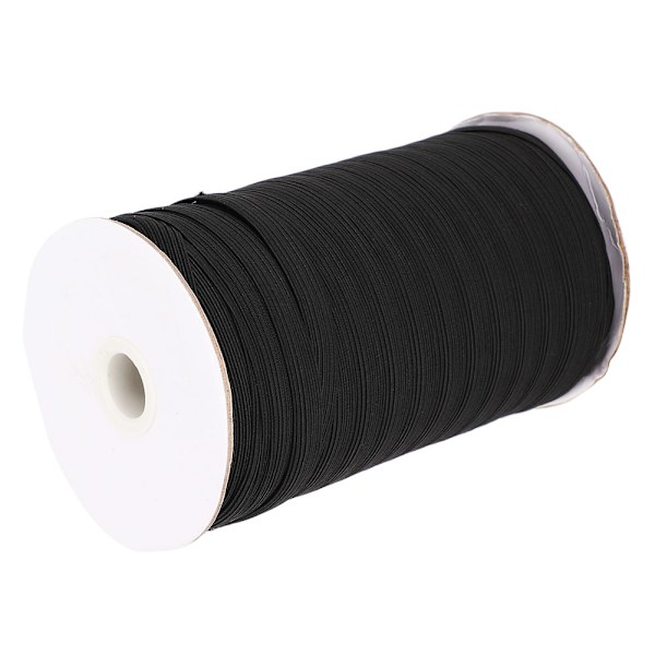 100 meter elastiskt band platt flexibelt rep band munstycke kläder tillbehör 10mm (svart )