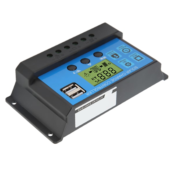12V 24V aurinkolatauksen ohjain USB PWM aurinkopaneeli lataussäädin LCD-näytöllä 30A