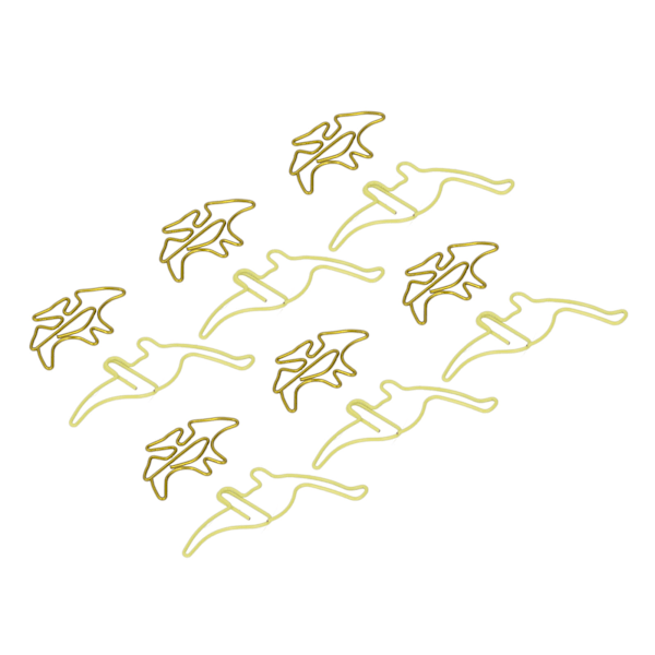 100 stk. formet papir clips Pterosauria gul dinosaur form metal bærbare kontor clips til fil klassificering