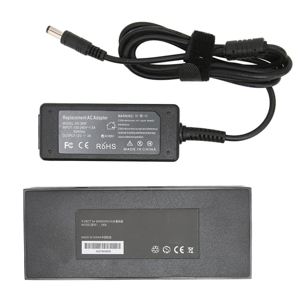 Sensorströmförsörjning Säker Stabil USB-spelkonsolströmadapter för Xbox One S för Windows 8 8.1 10 100‑240VEU-kontakt