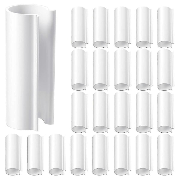 32 stk. Snap Clamp kompatibel med PVC-rør Drivhuse, Rækkebetræk, Poolovertræksclips, Læskure, Fuglebeskyttelse (kompatibel med 1/2 tomme PVC-rør)
