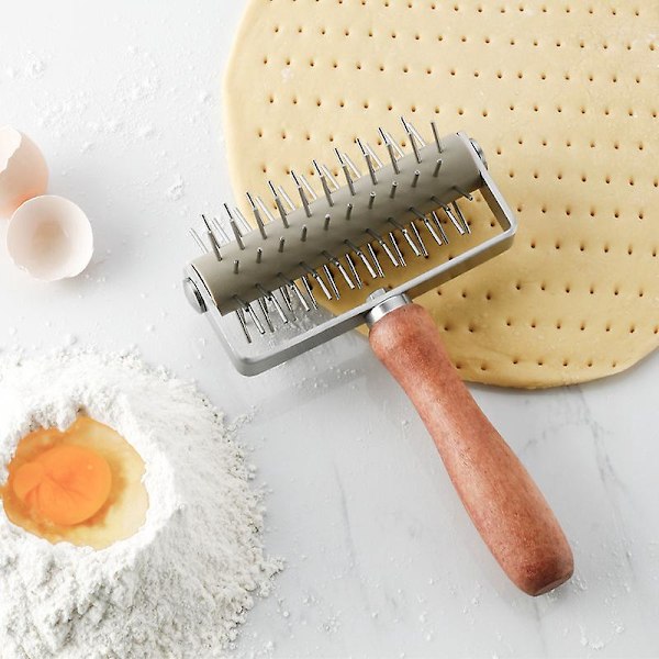 Rullepinne med huller i rustfritt stål for baking og matlaging