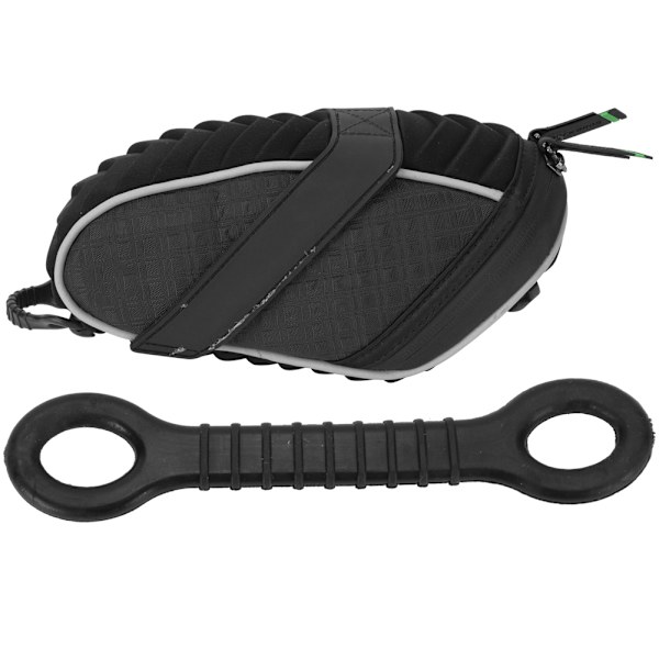 Polyester Fiber Mountain Bike Bagagebærer Taske Cykel Sadel Opbevaring Organizer Cykeludstyr Sort