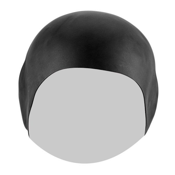 Hållbar unisex silikon vattentät simmössa solid hög elastisk simmare hatt svart