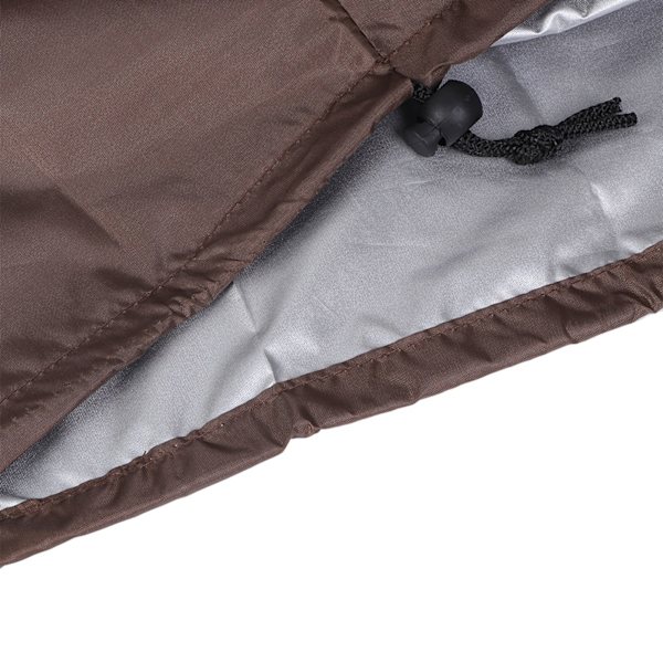 Hage vanntett UV-sikker dekkboksdeksel Oppbevaringsboks Beskyttende deksel 123x62x55cm (kaffe)