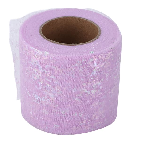 Tylltyg DIY Hantverk Nötningsbeständighet Symfoni Polyester Lätt Bärbara Tyllrullar 6cm Lavendel