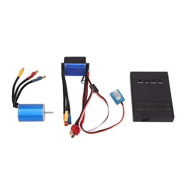 2435 3300KV børsteløs motor 25A børsteløs ESC programmeringskort kombinasjonssett for 1/16 1/18 fjernkontrollbil