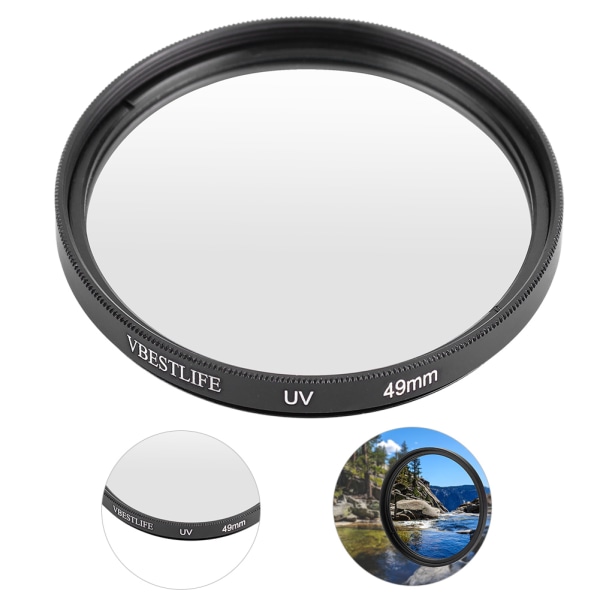 Ultratynn UV-filterlinse for DSLR-kameraer 49mm