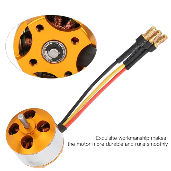 Professionell A2212 Outrunner Borstlös Motor Högeffektsmotordelar för RC Quadcopter 1000KV