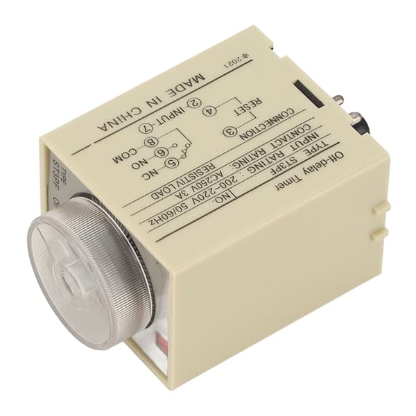 Tidsrelé Justerbar Timing Strøm Av Timer Forsinkelse AC 200-220V ST3PF Tilbehørsdel 30S