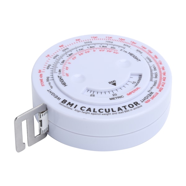 150 cm BMI Body Mass Index Målebånd Kroppsfett Caliper Vekttapskalkulator